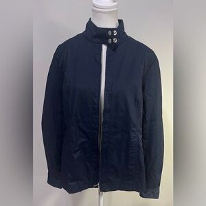 NWOT BOBBY JONES WATER RESISTANT WOMENS GOLF JACKET PARKA SIZE LARGE NAVY